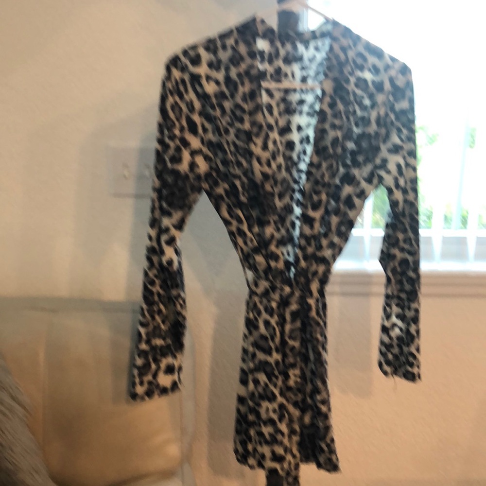 Black and white leopard dress